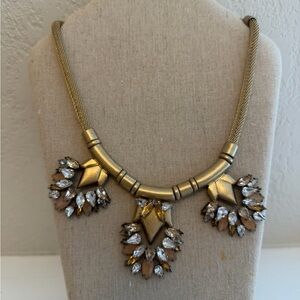 Stella & Dot Gold and Brown Statement Necklace